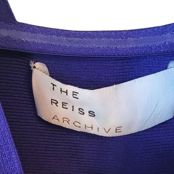 Reiss Archive Purple Sleeveless Bandage Dress - Picture 3 of 7